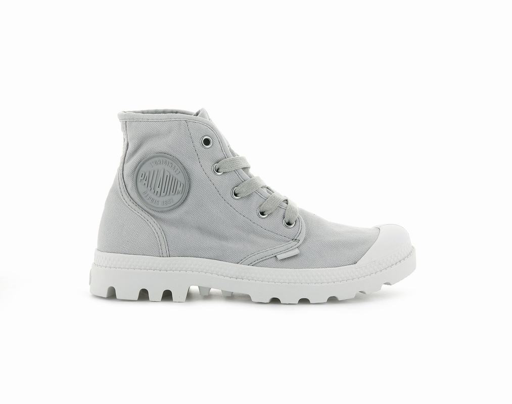 Palladium Pampa Hi Womens Boots Grey Australia [MVKDQN-250]